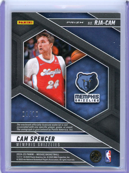 Cam Spencer - 2024 Mosaic Gold Rookie Patch Auto /10