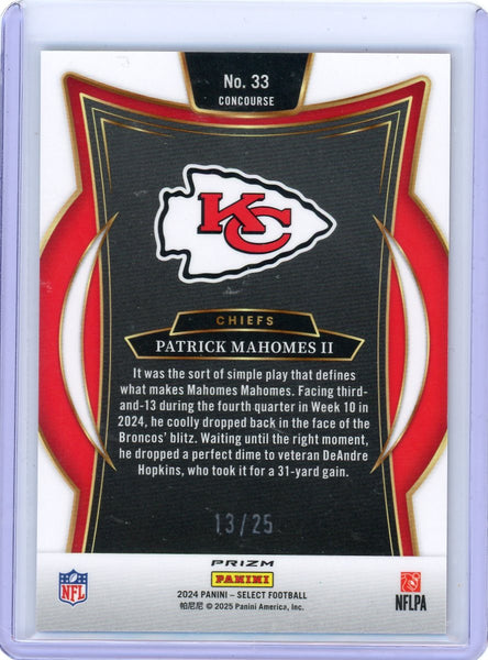 Patrick Mahomes II - 2024 Panini Select Prizm Tie-Dye /25