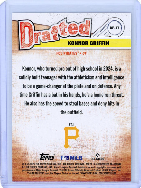 Konnor Griffin - 2025 Topps MILB Drafted Orange 25/25 DF-17