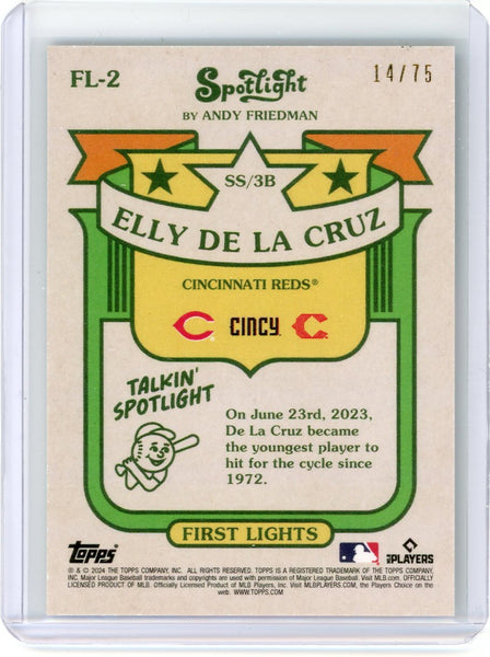Elly De La Cruz - 2024 Topps Baseball Spotlight 14/75 Rookie FL-2