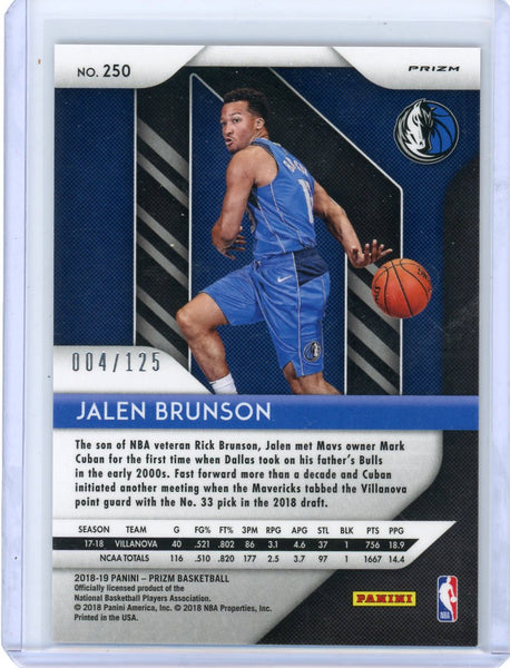 Jalen Brunson - 2018 Panini Prizm Red Fast Break Disco Rookie /125