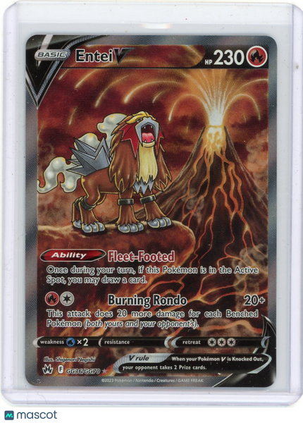 2023 Crown Zenith Entei V Holo one gold star SAR #GG36/GG70