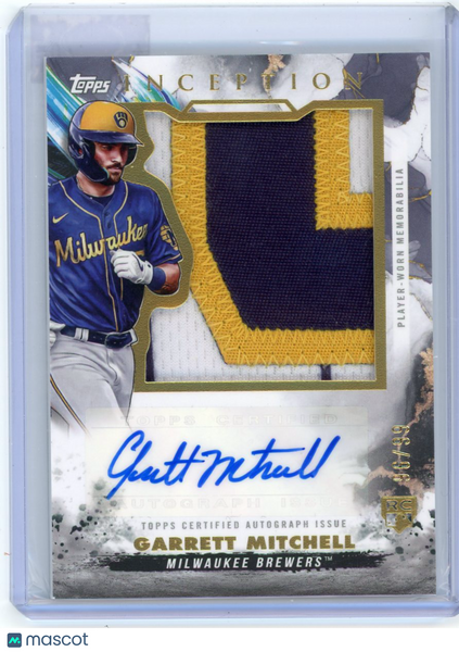 Garrett Mitchell - 2023 Topps Inception Jumbo Patch Auto 96/99 Rookie RPA IAJPGM