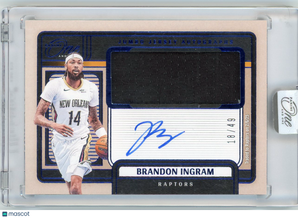 Brandon Ingram - 2025 Panini One and One Blue Jumbo Jersey Autograph 18/49