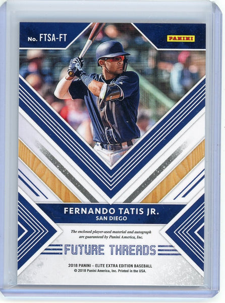 Fernando Tatis Jr. - 2018 Panini Elite Extra Future Threads Patch Auto 31/49