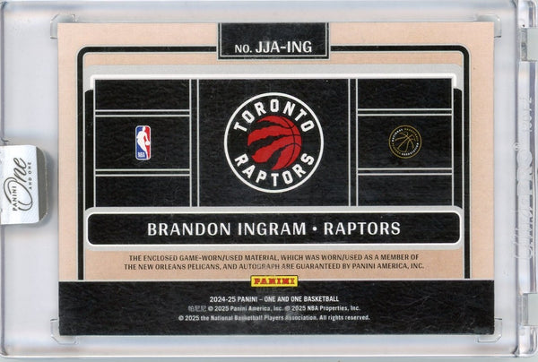 Brandon Ingram - 2025 Panini One and One Blue Jumbo Jersey Autograph 18/49