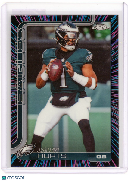 Jalen Hurts - 2025 Topps Chrome Football Neon Pulse Refractor #247