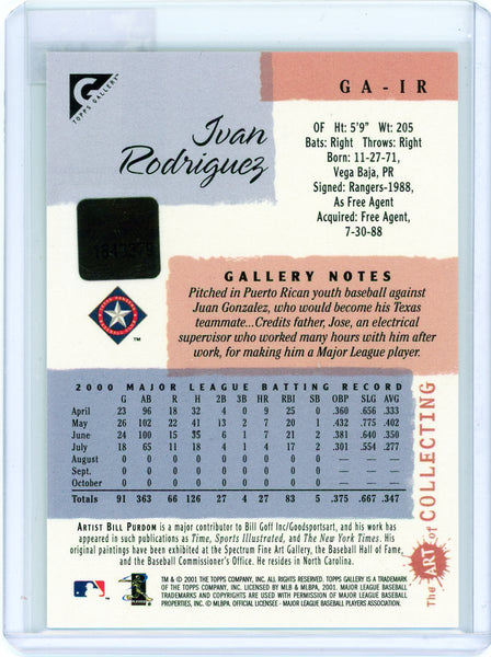 Ivan Rodriguez - 2001 Topps Gallery Auto Certified Autograph Issue GA-IR