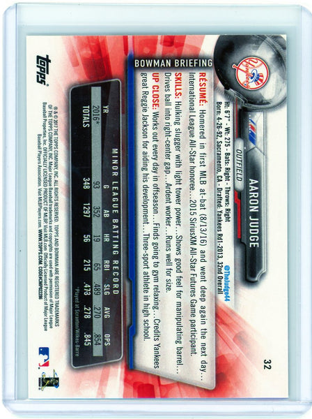 Aaron Judge - 2017 Bowman Topps Rookie Card #32