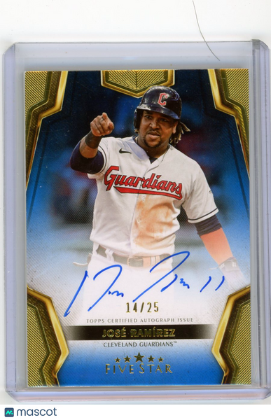 José Ramírez - 2024 Topps Five Star Auto Blue 14/25 FSA-JR