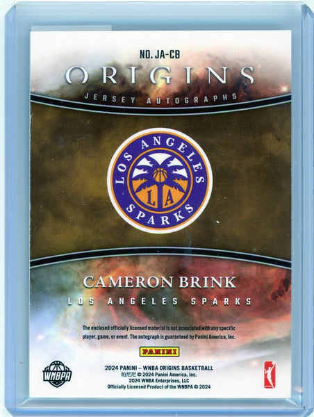 Cameron Brink - 2024 Panini Origins Jersey Autograph Rookie Memorabilia JA-CB