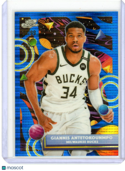 Giannis Antetokounmpo - 2026 Topps Cosmic Chrome Basketball Blue 08/99