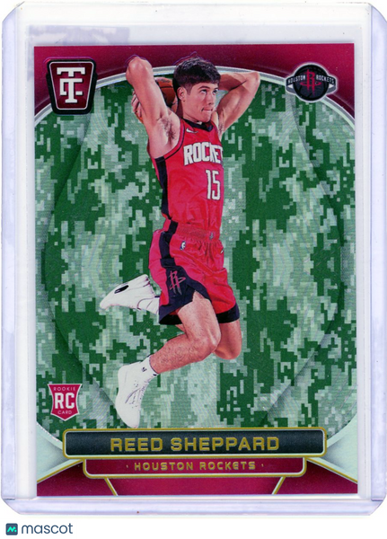 Reed Sheppard - 2025 Panini Totally Certified Green Camo Rookie 04/25