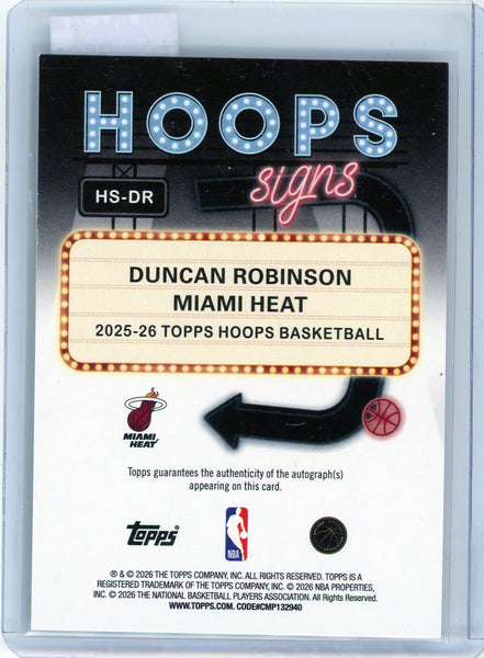 Duncan Robinson - 2026 Topps Hoops Basketball Hoops Signs Gold Auto 24/50