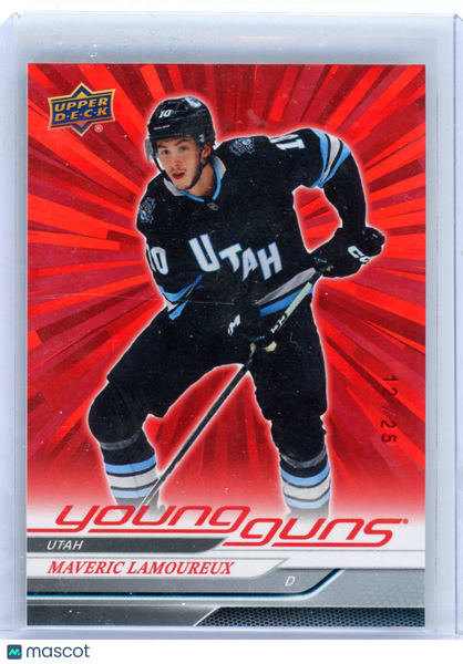 Maveric Lamoureux - 2025 UD Series 2 Hockey Young Guns Outburst Red 12/25