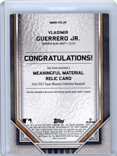 Vladimir Guerrero Jr. - 2023 Topps Museum Collection 2/20 Game-Used Memorabilia