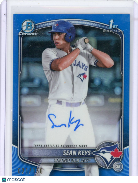 Sean Keys - 2025 Bowman Chrome Topps Blue Refractor 1st Bowman 021/150