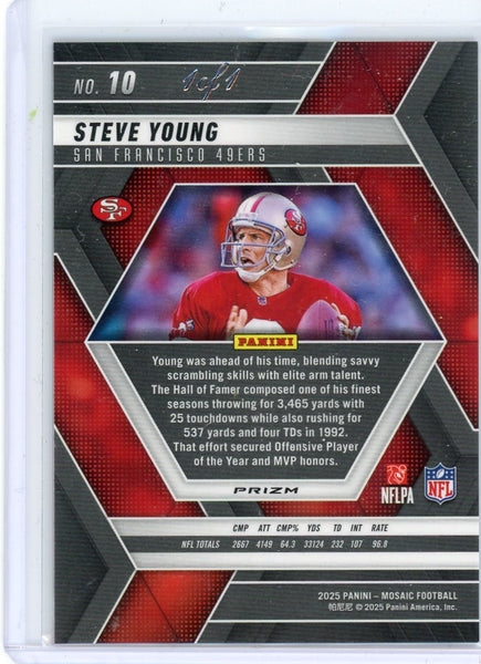 Steve Young - 2025 Panini Prizm Mosaic Nebula 1/1