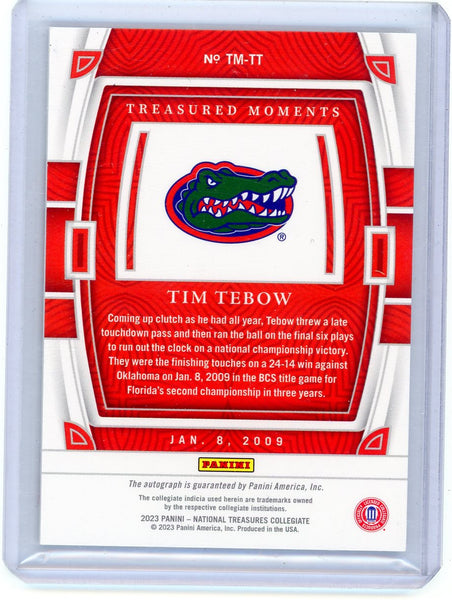 Tim Tebow - 2023 Panini National Treasures Collegiate Moments Auto 91/99 TM-TT