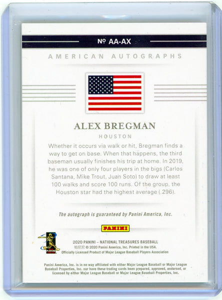 Alex Bregman - 2020 Panini National Treasures American Autographs 49/99