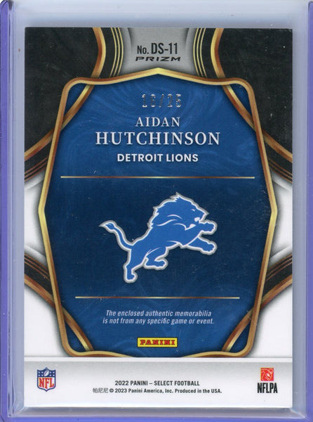 Aidan Hutchinson - 2022 Panini Select Draft Selections Tie-Dye Rookie Patch /25