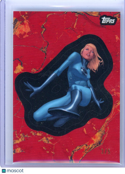 INVISIBLE WOMAN - 2025 Topps Marvel Comic Book Heroes Red /5 #73