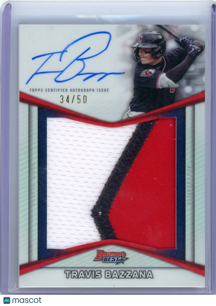 Travis Bazzana - 2025 Bowman's Best Prospect Patch Auto 34/50
