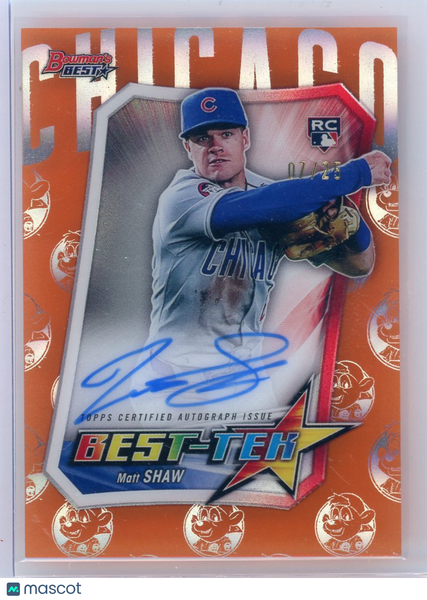 Matt Shaw - 2025 Bowman's Best Orange Best-Tek Rookie Auto /25