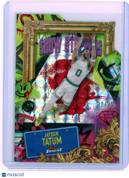 Jayson Tatum - 2025 Topps Finest Show Stoppers Red Geometric 12/25