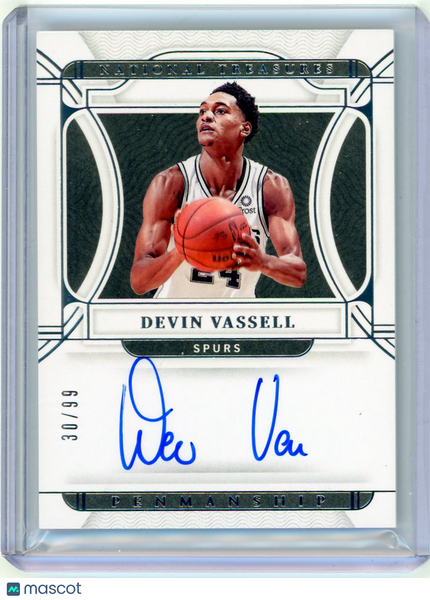 Devin Vassell - 2022 Panini National Treasures Penmanship Auto 30/99