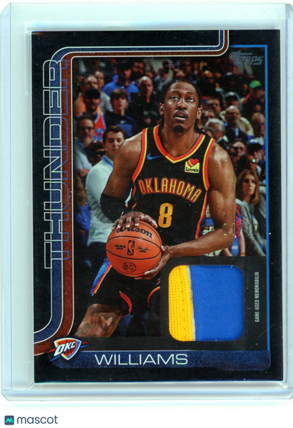 Jalen Williams - 2025 Topps Flagship Basketball Black Real One Jersey 1/10 FROJW