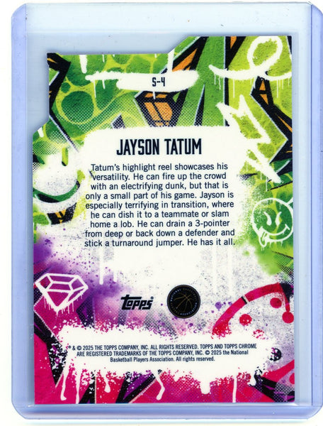 Jayson Tatum - 2025 Topps Finest Show Stoppers Red Geometric 12/25