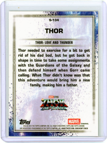 2025 Topps Chrome Marvel Studios Chris Hemsworth Snap Orange 01/25 #S-134