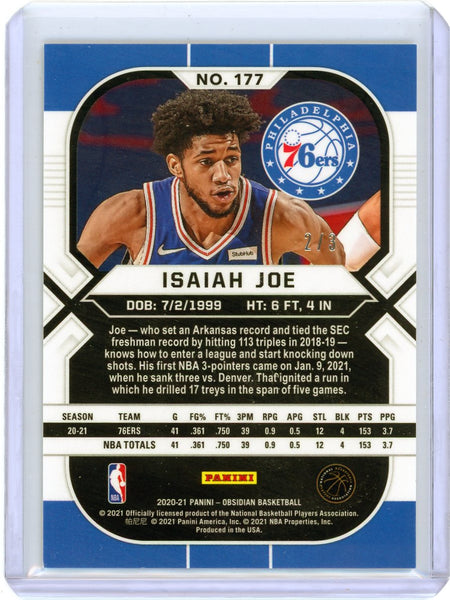 Isaiah Joe - 2021 Panini Obsidian White Contra Rookie 2/3