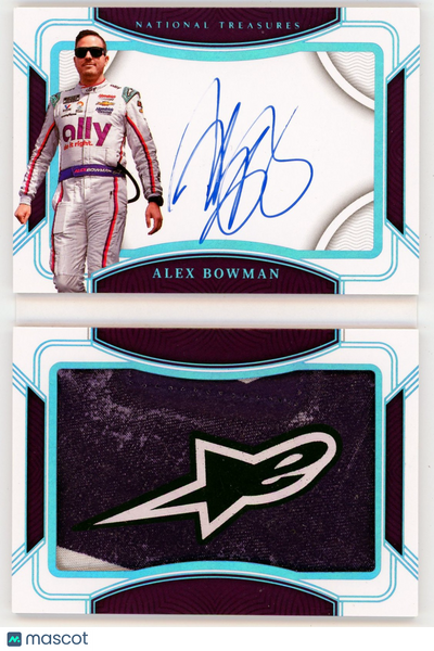 Alex Bowman - 2023 Panini National Treasures Racing Patch Auto Book Platinum 1/1