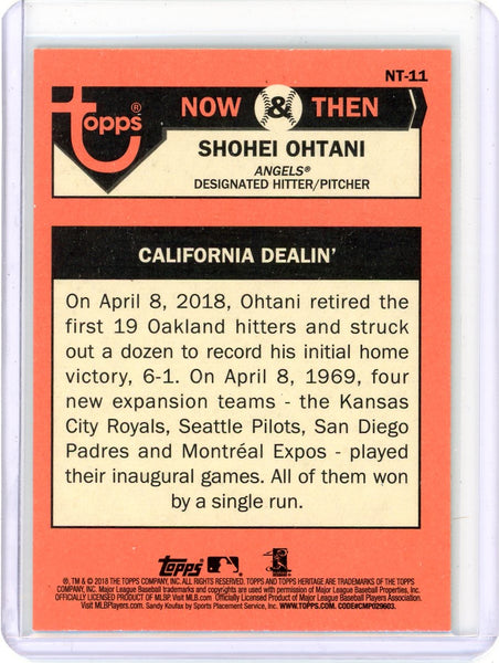 Shohei Ohtani - 2018 Topps Heritage Now & Then Rookie NT-11