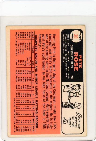 Pete Rose - 1966 Topps Baseball #30