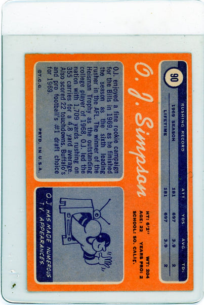 O.J. Simpson - 1970 Topps Football #90