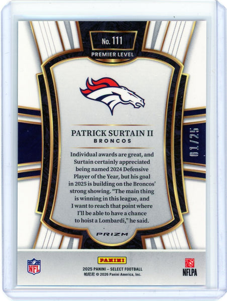 Patrick Surtain II - 2025 Panini Select Football Prizm Tie-Dye 01/25