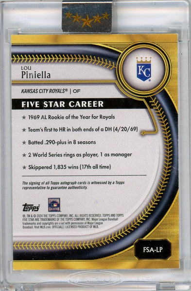 Lou Piniella - 2024 Topps Five Star 4 / 5