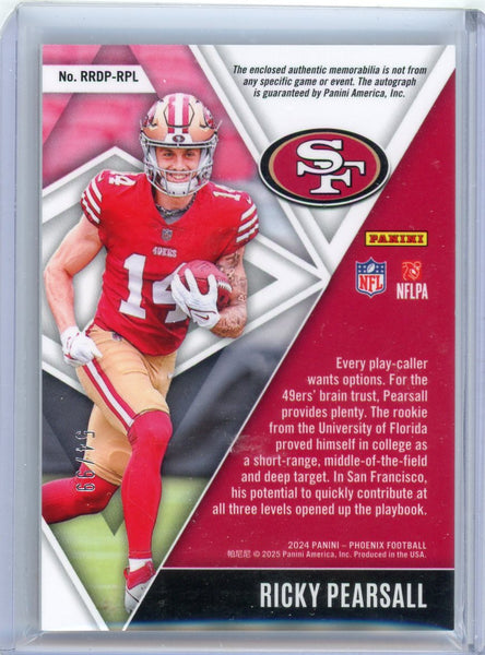 Ricky Pearsall - 2025 Panini Phoenix Rising Rookies Dual Patch RC 54/99 Mem