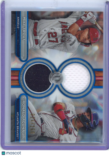 Mike Trout Ronald Acuña Jr. - 2024 Topps Tribute 024/150 Dual Relic Card