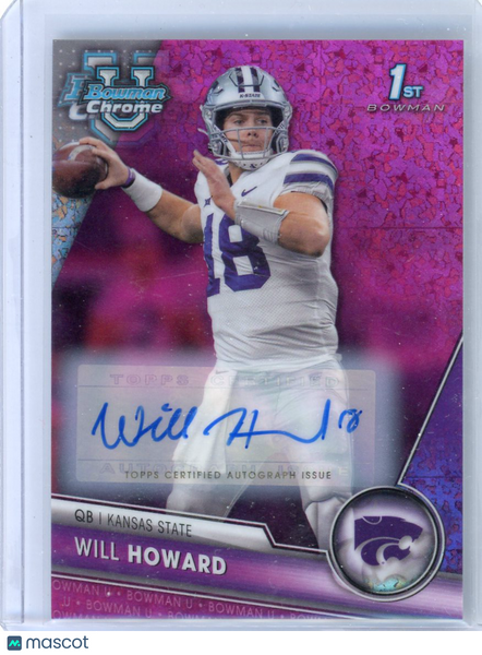 Will Howard - 2023 Bowman Chrome University Topps Pink Refractor 115/150