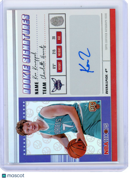Kon Knueppel - 2025 Topps NBA Hoops Rookie Signatures AUTO RC