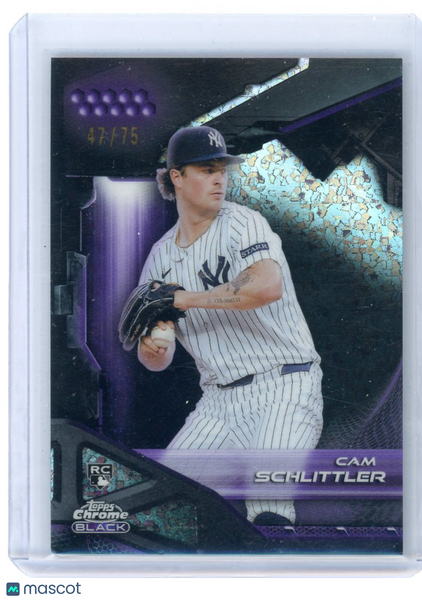Cam Schlittler - 2026 Topps Chrome Black Purple Refractor Rookie /75