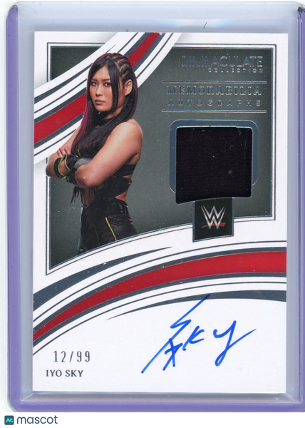 Iyo Sky - 2022 Panini WWE Immaculate Patch Auto 12/99