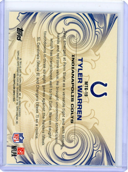 Tyler Warren - 2025 Topps Signature Class Monarchs of the Game Rookie CASE HIT