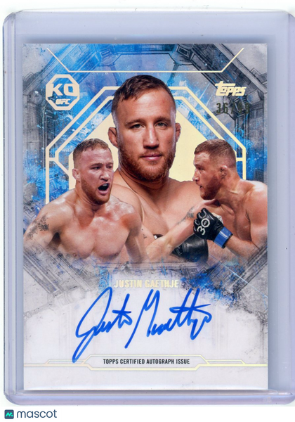 Justin Gaethje - 2025 Topps Knockout UFC Collage-A-Graphs Auto /99