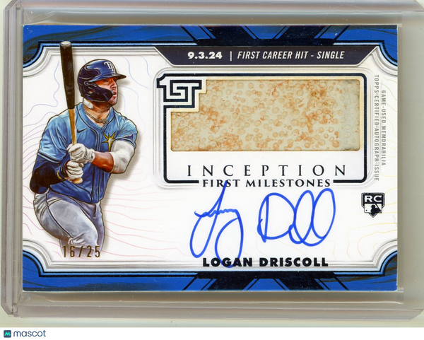 Logan Driscoll - 2025 Topps Inception Rookie Auto Milestones Blue 16/25 FMAR-LD