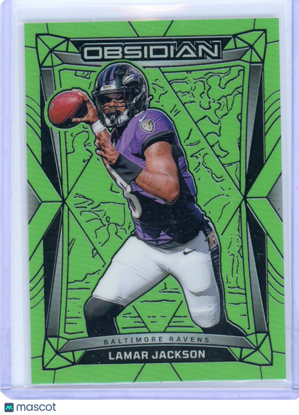 Lamar Jackson - 2024 Panini Obsidian Contra Green /5